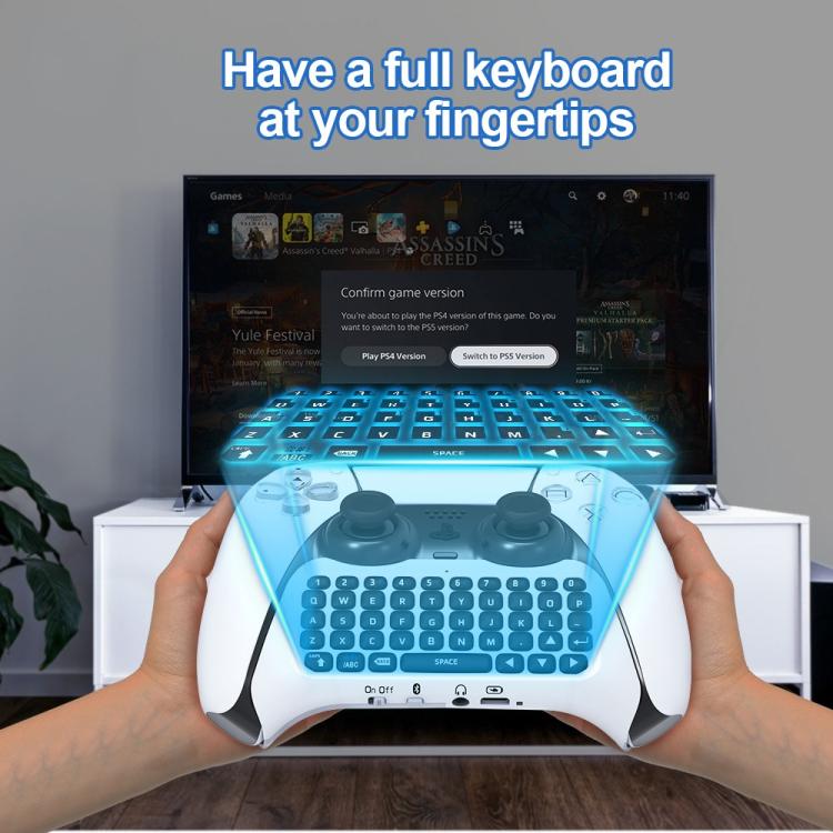 JYS-P5121 Bluetooth Wireless Handle Keyboard Can Chat Voice External Keyboard Suitable For PS5, Note: Without Handle