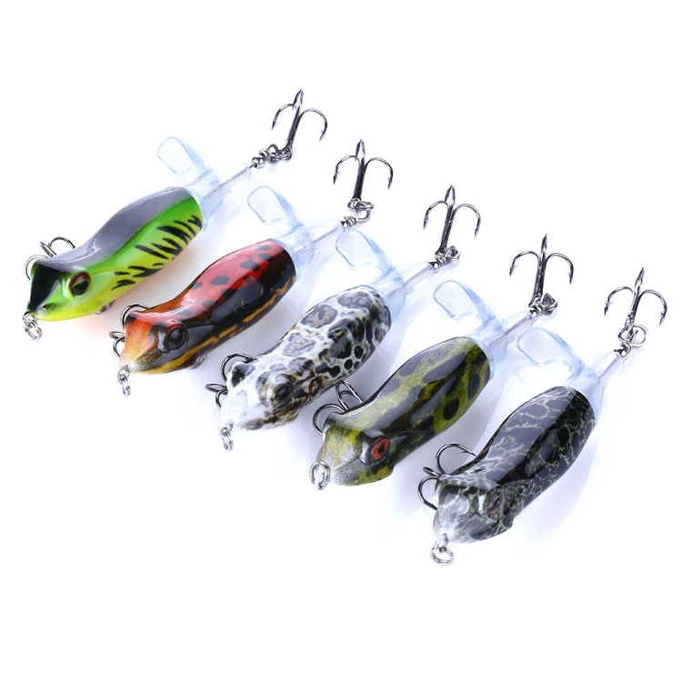 HENGJIA PE021 9.5cm/11g Frog Water Tartr Wood Bait Road Sub-Propeller Fish Bait