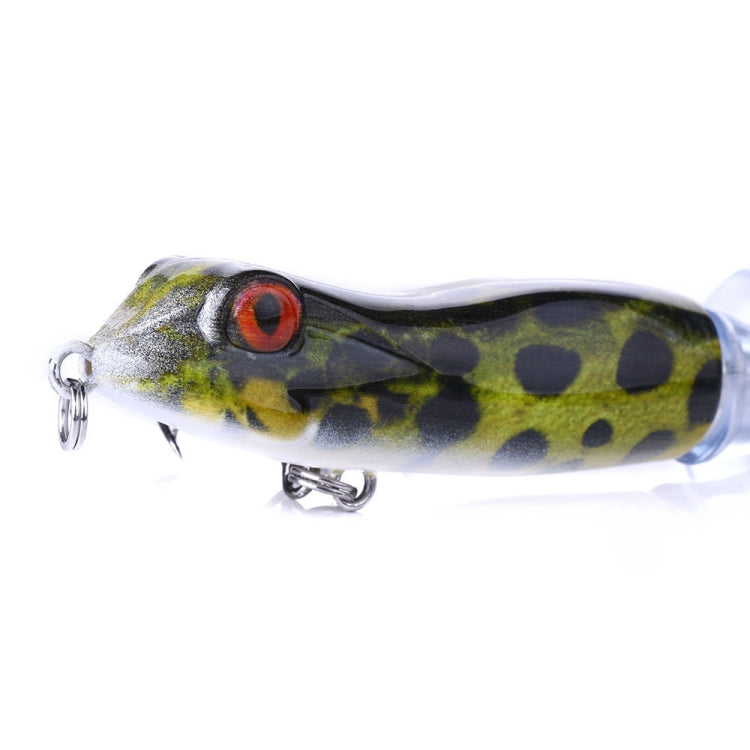 HENGJIA PE021 9.5cm/11g Frog Water Tartr Wood Bait Road Sub-Propeller Fish Bait