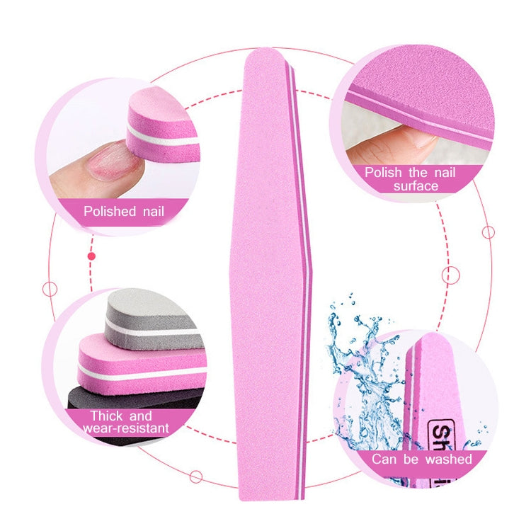 20 PCS 178x28x12mm Diamond-Shaped High-Elastic Sponge Nail Tool Random Colour Delivery