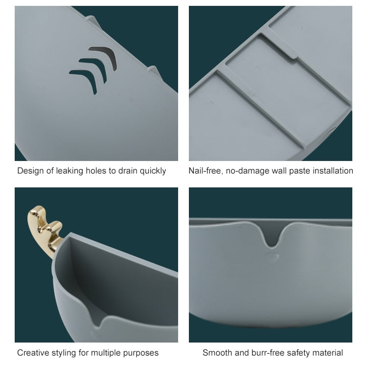 Cartoon Animal Cute Deer Soap Holder Seamless Wall-Mounted Bathroom Storage Box