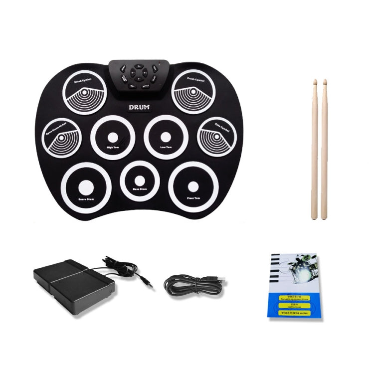 Silicone Folding Portable Hand-Rolled Drum DTX Game Strike Board