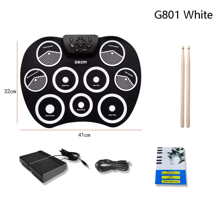 Silicone Folding Portable Hand-Rolled Drum DTX Game Strike Board