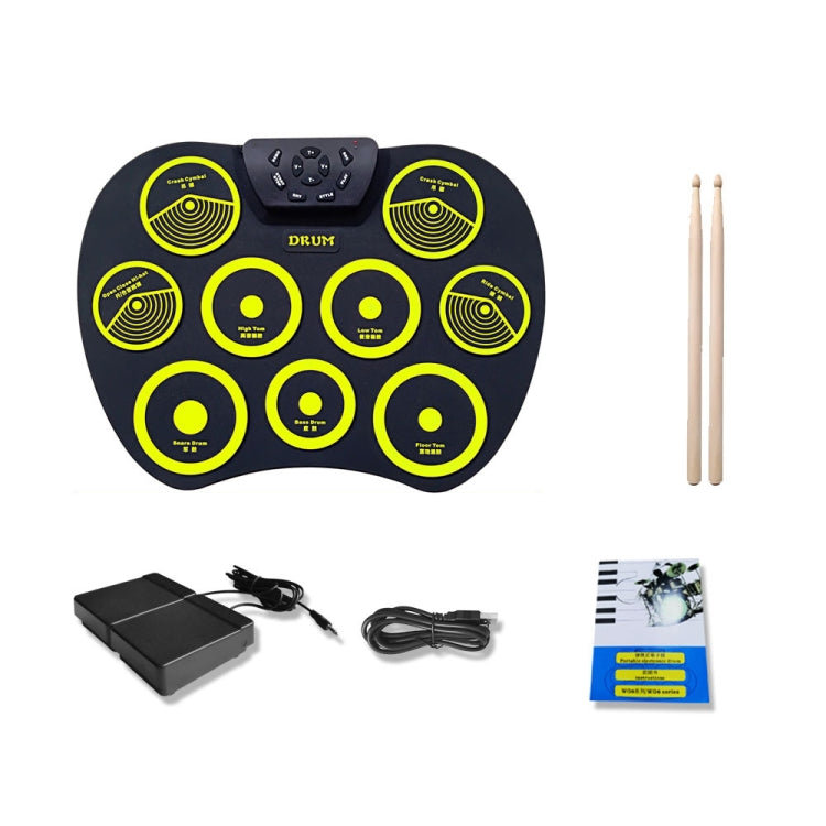 Silicone Folding Portable Hand-Rolled Drum DTX Game Strike Board