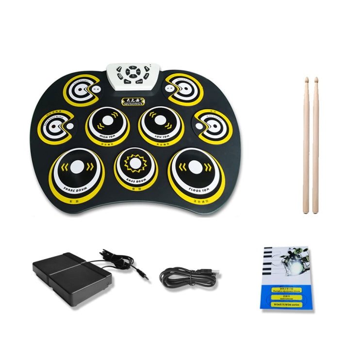 Silicone Folding Portable Hand-Rolled Drum DTX Game Strike Board