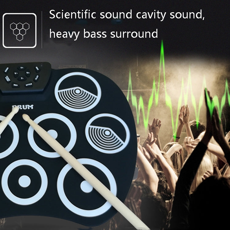 Silicone Folding Portable Hand-Rolled Drum DTX Game Strike Board