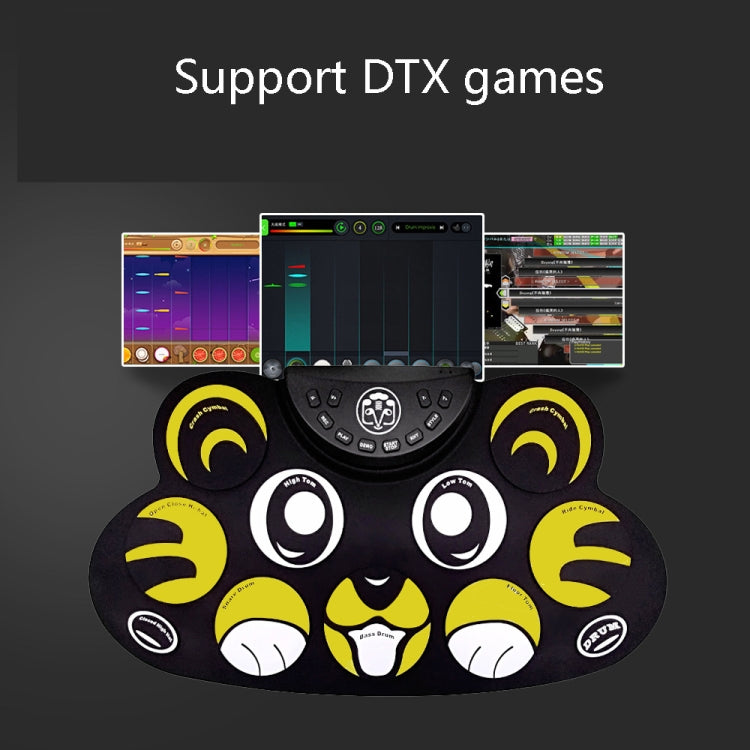 Children Hand Roll Electronic Drum DTX Game Portable Drum