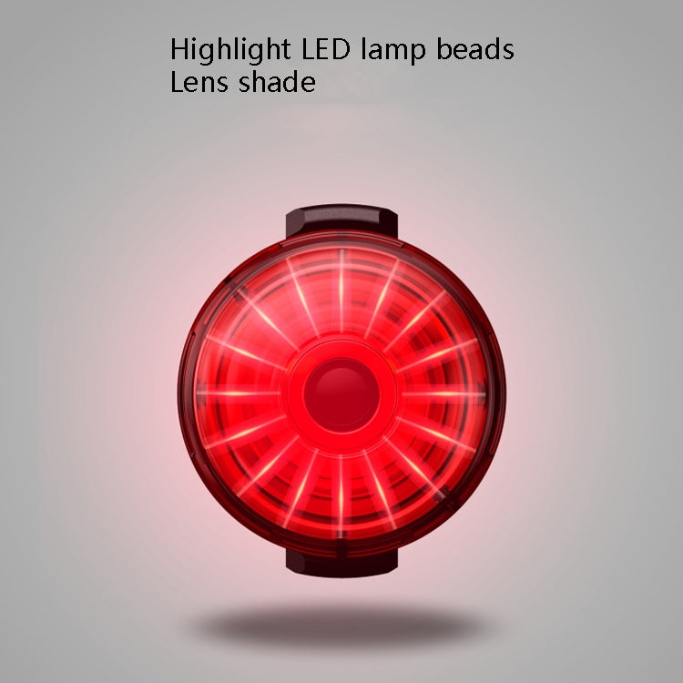 Portable Intelligent Sensing Brake Light Safety Warning Light USB Charging Waterproof Lamp With Electricity Display Taillight