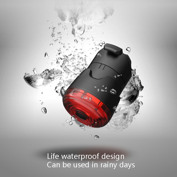 Portable Intelligent Sensing Brake Light Safety Warning Light USB Charging Waterproof Lamp With Electricity Display Taillight