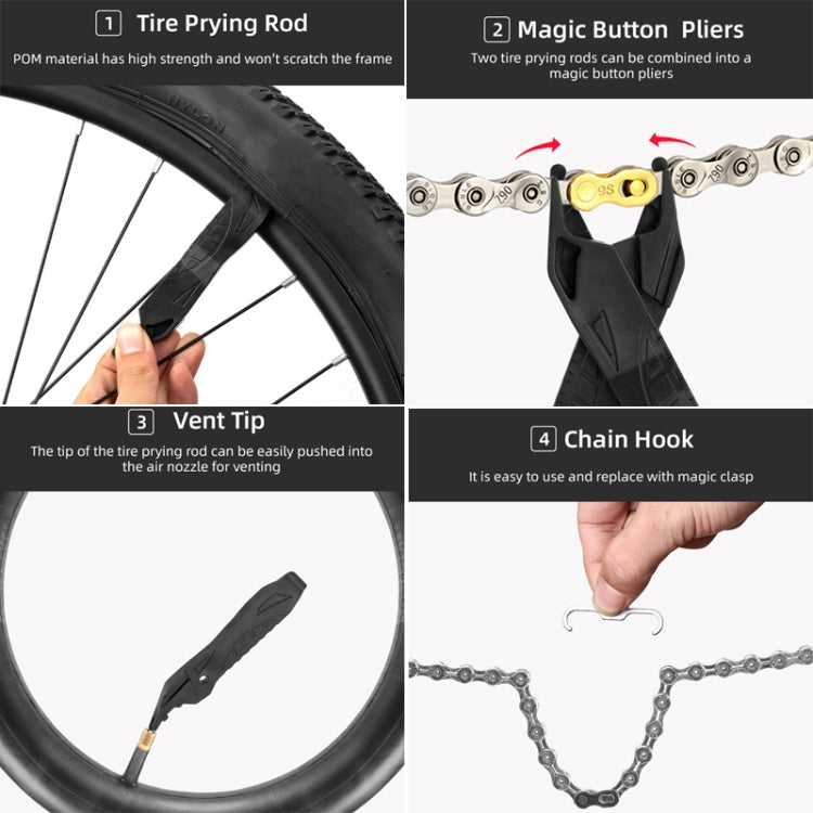 Bicycle Mini Portable Tire Rod Multi-Function Repair Car Tire Repair Tool Detachable Dual-Purpose Tool