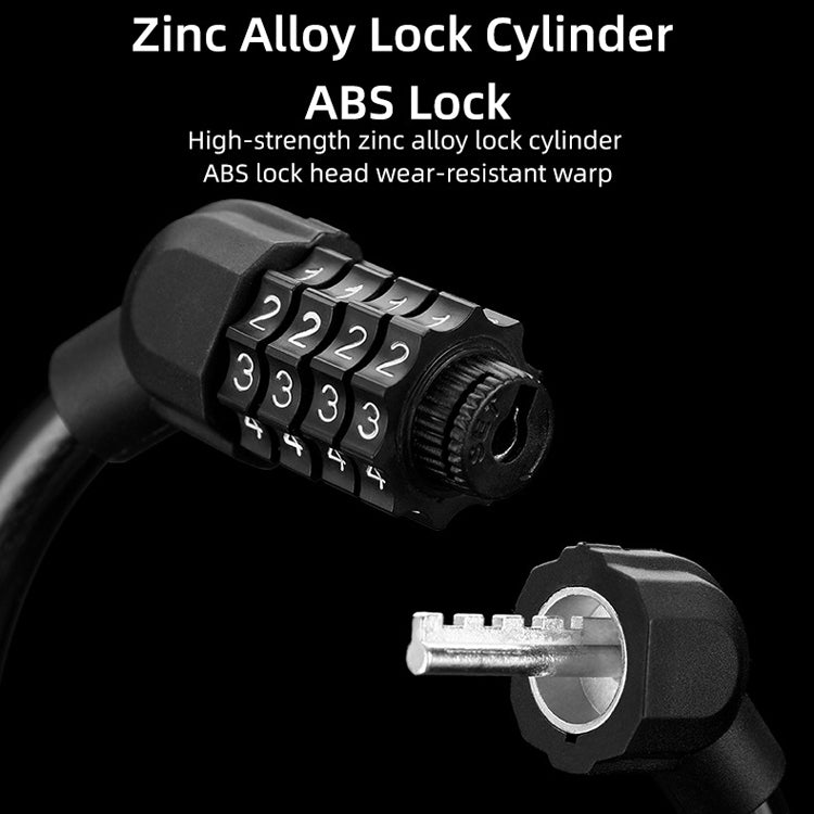Bicycle Portable Four Password Ring Locks Outdoor Anti-Theft Lock