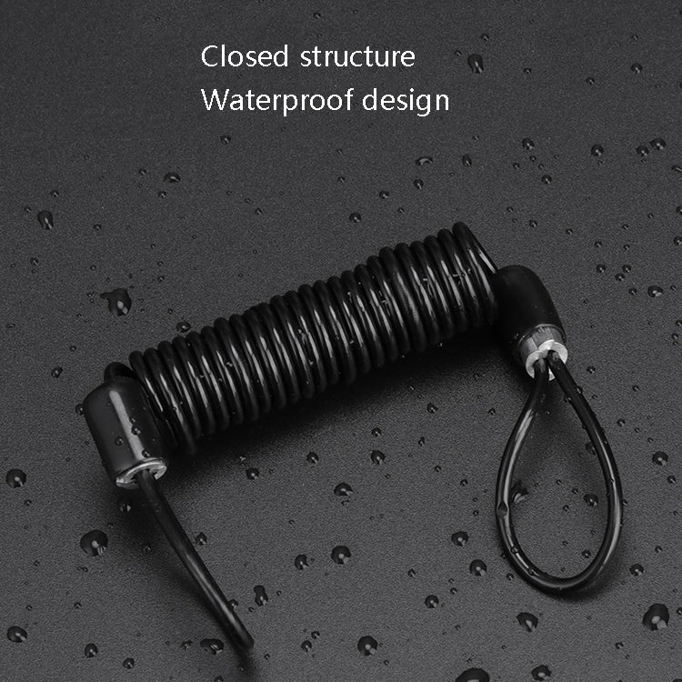 5 PCS Bicycle Portable Reminder Rope Motorcycle Helmet Anti-Theft Spring Rope Travel Wire Rope