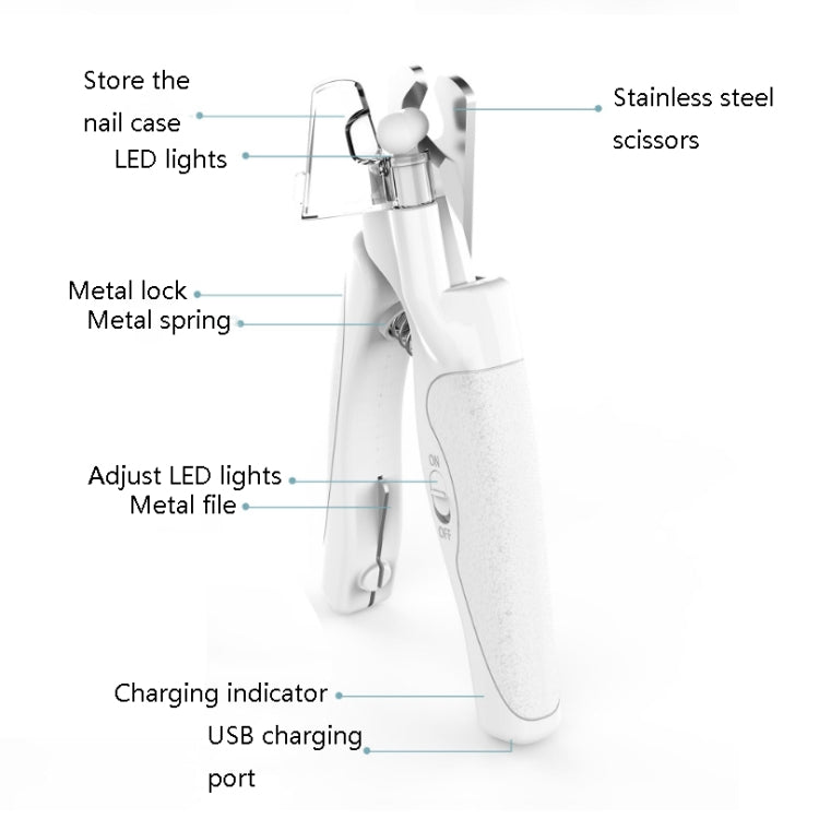Pet LED Light Nail Tie Anti-Bloodline Nail Trimmer