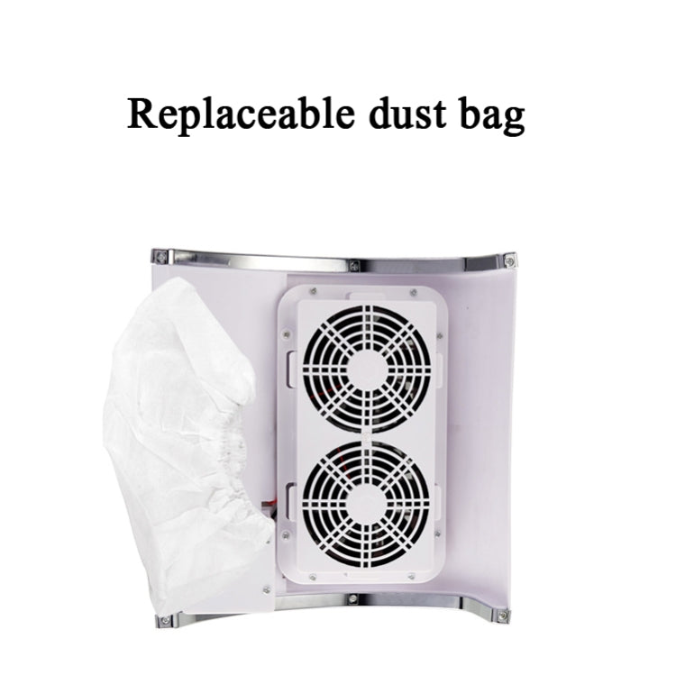 80W Nail Vacuum Cleaner Desktop Fan Vacuum Cleaner,EU Plug