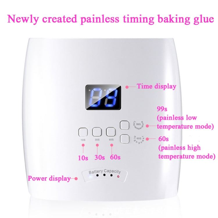 S10 48W Nail Lamp Wireless Phototherapy Lamp Rechargeable Nail Phototherapy Machine,US Plug