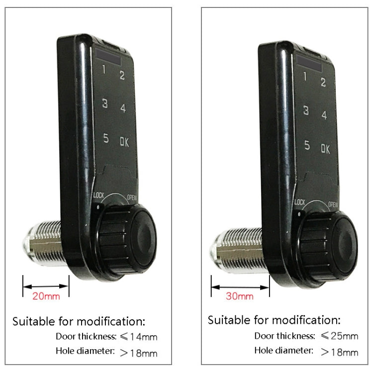 Open Hole Steel Cabinet File Cabinet Electronic Lock  Drawer Mailbox Gym Cabinet Door Password Lock