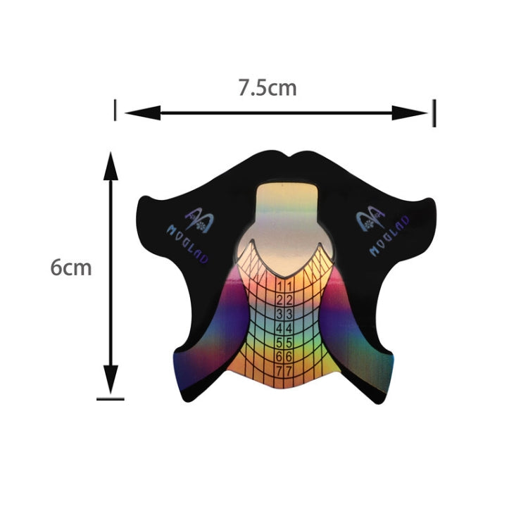 Thickened 100 PCS / Pack Symphony Laser Nail Extension Paper Holder Fish Shape Phototherapy Nail Extension Paper Holder