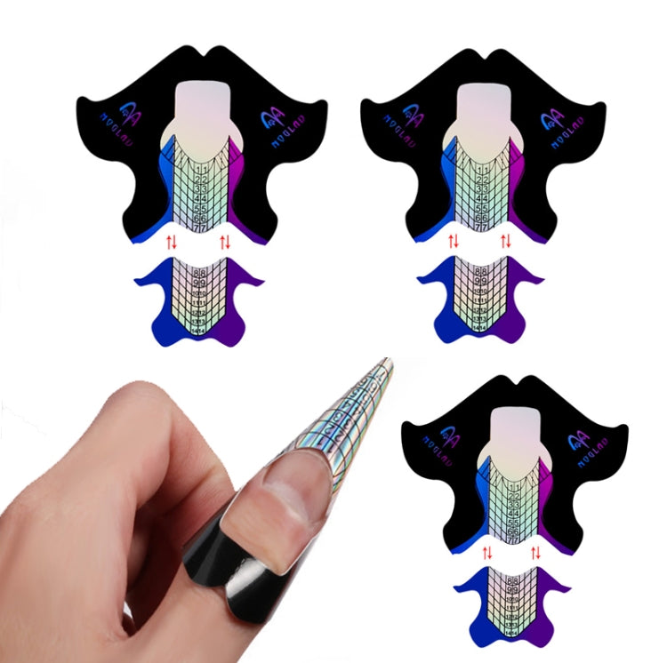 Thickened 100 PCS / Pack Symphony Laser Nail Extension Paper Holder Fish Shape Phototherapy Nail Extension Paper Holder