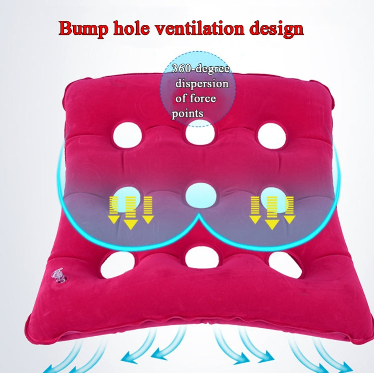 Anti-Decubitus Inflatable Cushion Pregnant Women Elderly Health Care Cushion,Style: Square Blue
