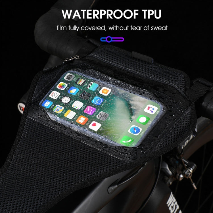 WEST BIKING YP0719251 Bicycle Mobile Phone Bag Road Vehicles Anti-Sweat Net