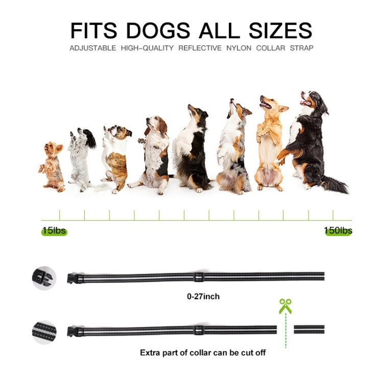 Dog Barking Stopper Sound Vibration Anti-Barking Electric Shock Collar EU Plug