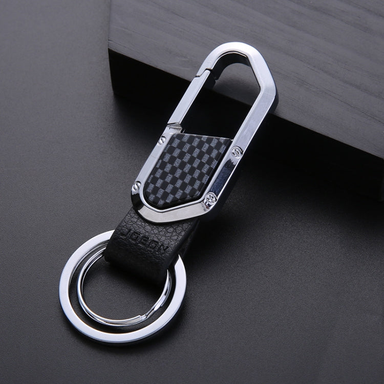 JOBON ZB-106A Business Men Metal Keychain Double Loop Car Pendant Keychain