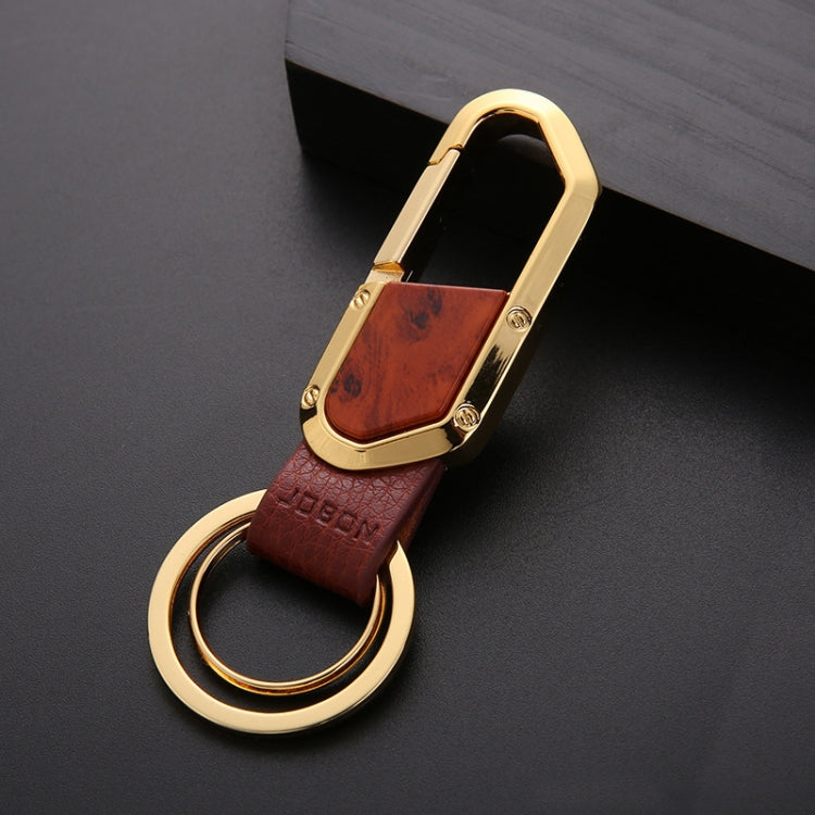 JOBON ZB-106A Business Men Metal Keychain Double Loop Car Pendant Keychain