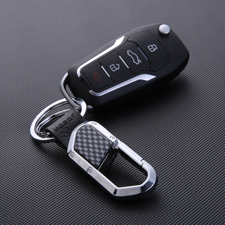 JOBON ZB-106A Business Men Metal Keychain Double Loop Car Pendant Keychain