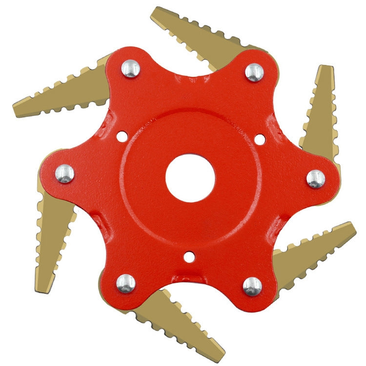 Toothed Mower Blade Six-Leaf Cyclone Blade Agricultural Weeder Parts