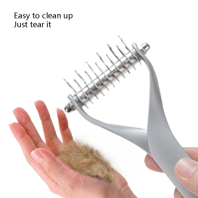 Pet Comb Zinc Alloy Double-Sided Cat Dog Cleaning Beauty Hair Removal Comb