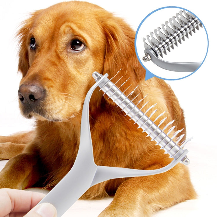 Pet Comb Zinc Alloy Double-Sided Cat Dog Cleaning Beauty Hair Removal Comb