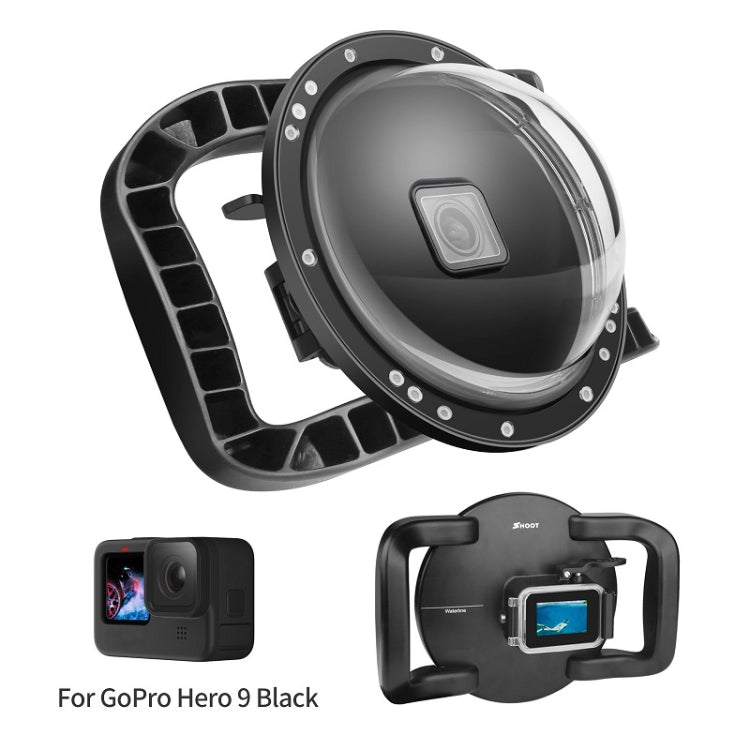 SHOOT XTGP559 Dome Port Underwater Diving Camera Lens Transparent Cover Housing Case For GoPro HERO9 Black