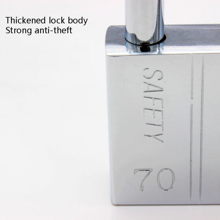Square Blade Imitation Stainless Steel Padlock