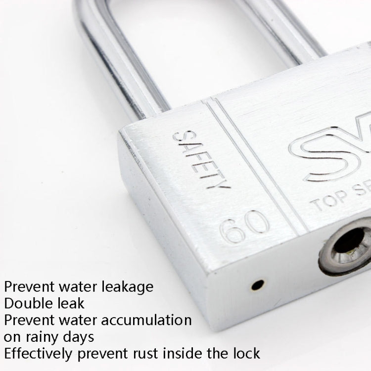 Square Blade Imitation Stainless Steel Padlock
