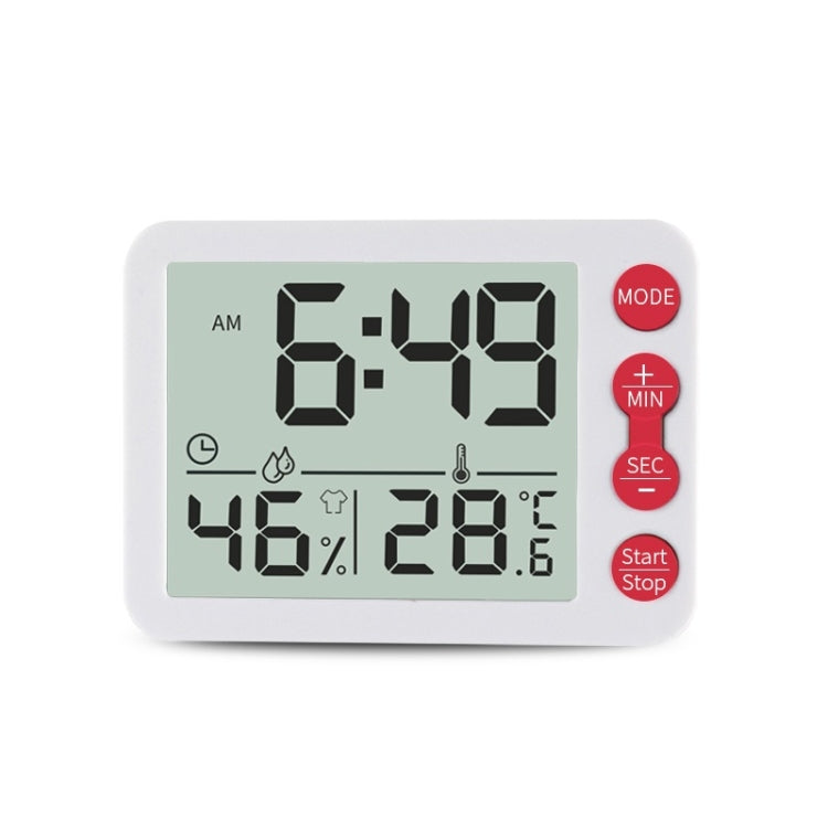 Multifunctional Indoor Thermometer And Hygrometer Large Screen Alarm Clock Kitchen Electronic Countdown Timer