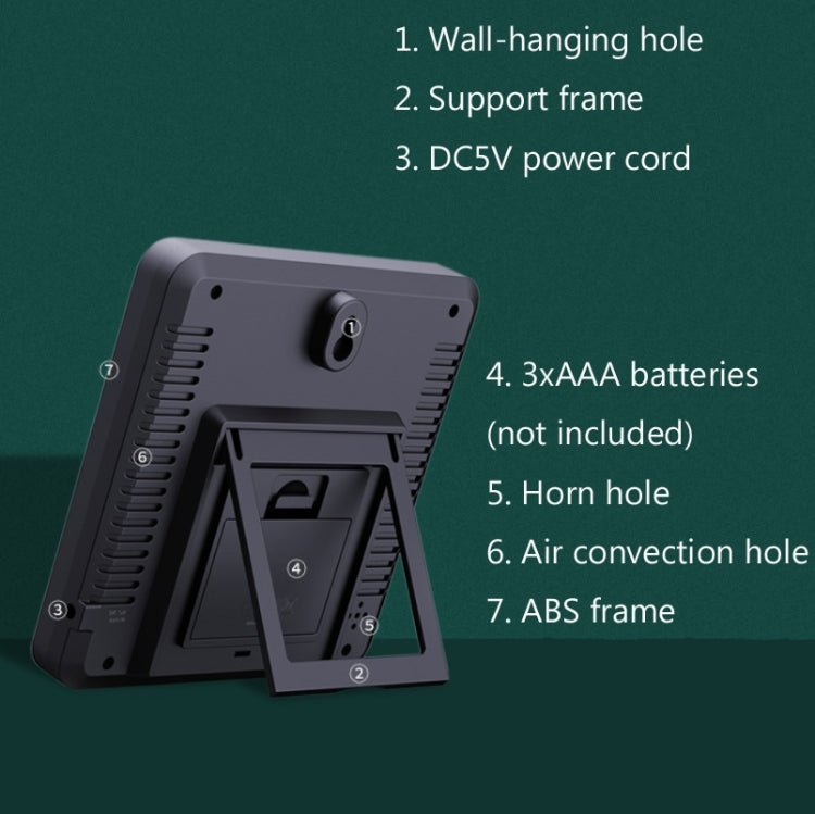 Indoor Color Digital Display Thermometer & Hygrometer Household Large-Screen Electronic Clock