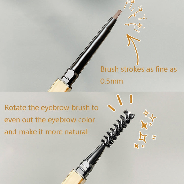 3 PCS MAYCHEER 3117 Small Gold Bars Double Eyebrow Pencil Thin Head Waterproof Non-bleeding Eyebrow Pencil