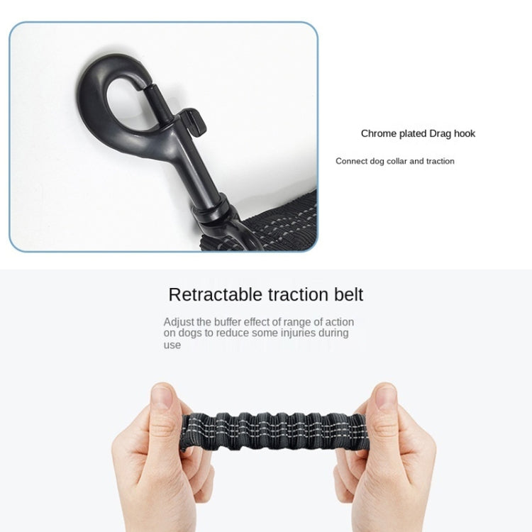 Running Reflective Double Telescopic Dog Rope Dog Chain Traction