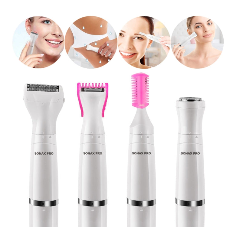 SONAX PRO SN-8933 4 In 1 Electric Women Shaver Multi-Function USB Charge Scraping Knife Hair Removal Device
