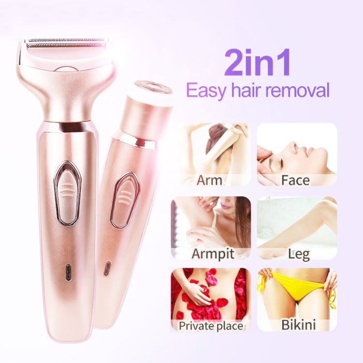 SONAX PRO SN-8977 Ladies Shaver 2 In 1 Washable USB Charging Hair Removal Device