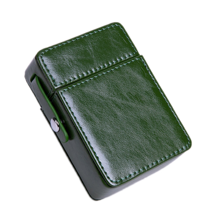 Men PU Leathe Retro Lighter Cigarette Box