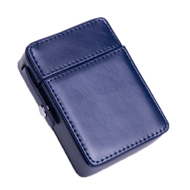 Men PU Leathe Retro Lighter Cigarette Box