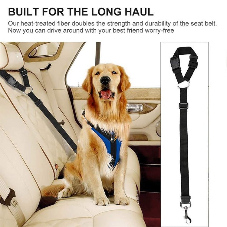 Pet Car Safety Rope Ring Dog Car Seat Belt Rear Seat Traction Rope