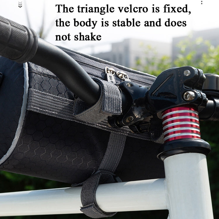 Outdoor Sports Bicycle Bag Front Beam Bag Bicycle Head Bag Large Capacity Touch Screen Waterproof Cylindrical Riding Bag