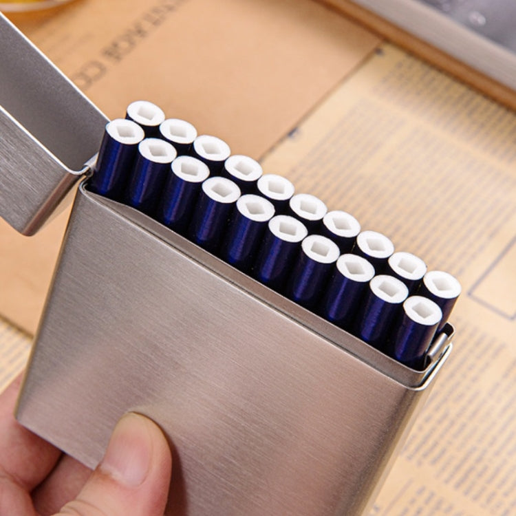 Men Stainless Steel Clamshell Business Cigarette Case