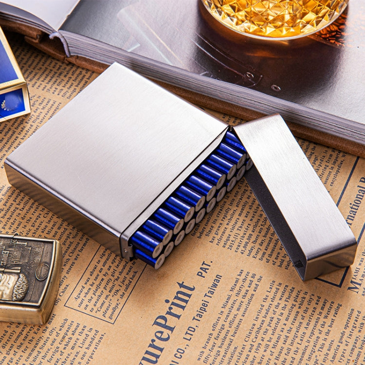 Men Stainless Steel Clamshell Business Cigarette Case
