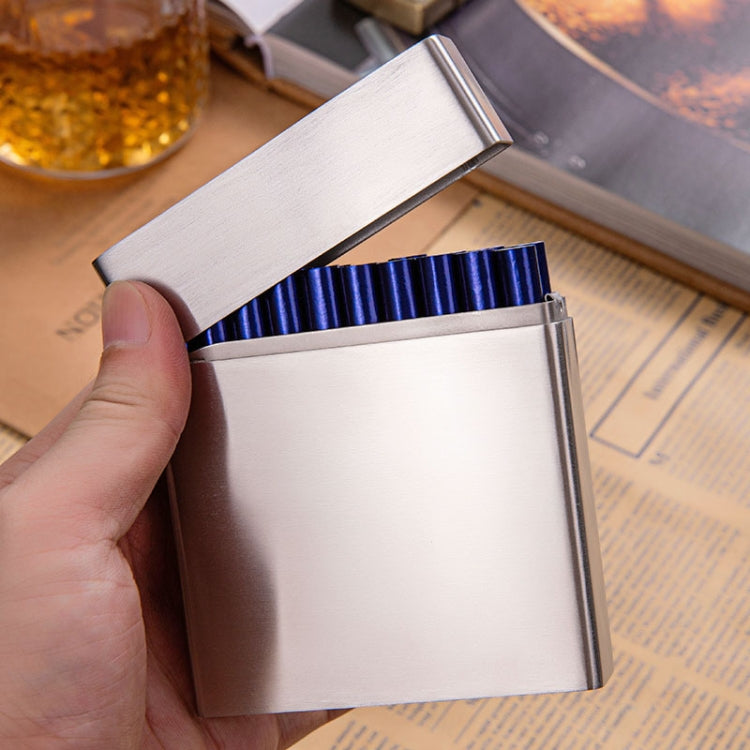 Men Stainless Steel Clamshell Business Cigarette Case