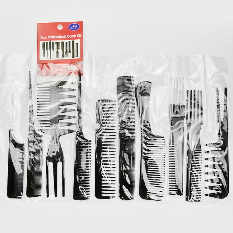 10pcs / Set Hairdressing Plastic Flat Comb