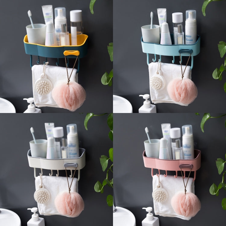 2 PCS Punch-Free Shelf Bathroom Suction Cup Storage Frame