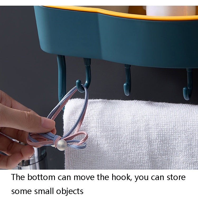 2 PCS Punch-Free Shelf Bathroom Suction Cup Storage Frame